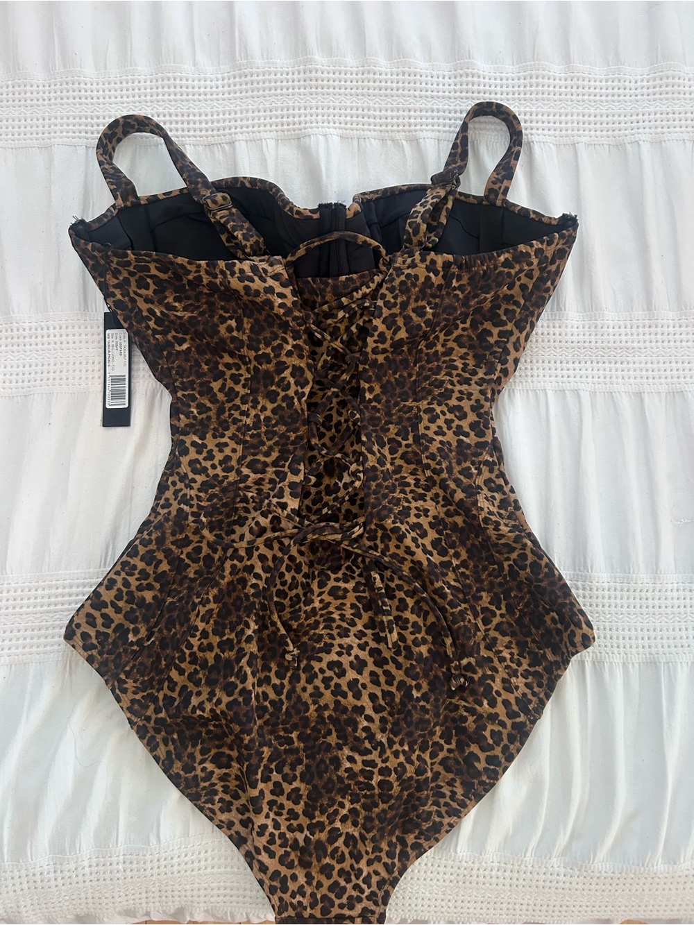 TA3 Leopard Print One-Piece Swimsuit - Brown - Picture 2 of 6